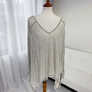 FreePeople Waffle Oversized Long-Sleeve Tee